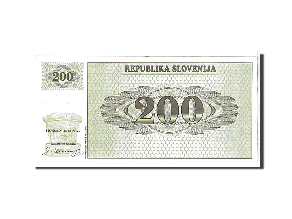 Slovenia, 200 (Tolarjev), 1990, KM #7a, AU(50-53), AB90455189