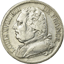 Francja, Louis XVIII, 5 Francs, 1814, Toulouse, Srebro, EF(40-45), Gadoury:591