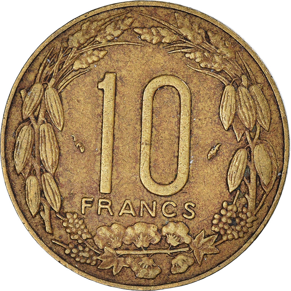 Moneta, Stati dell’Africa centrale, 10 Francs, 1983