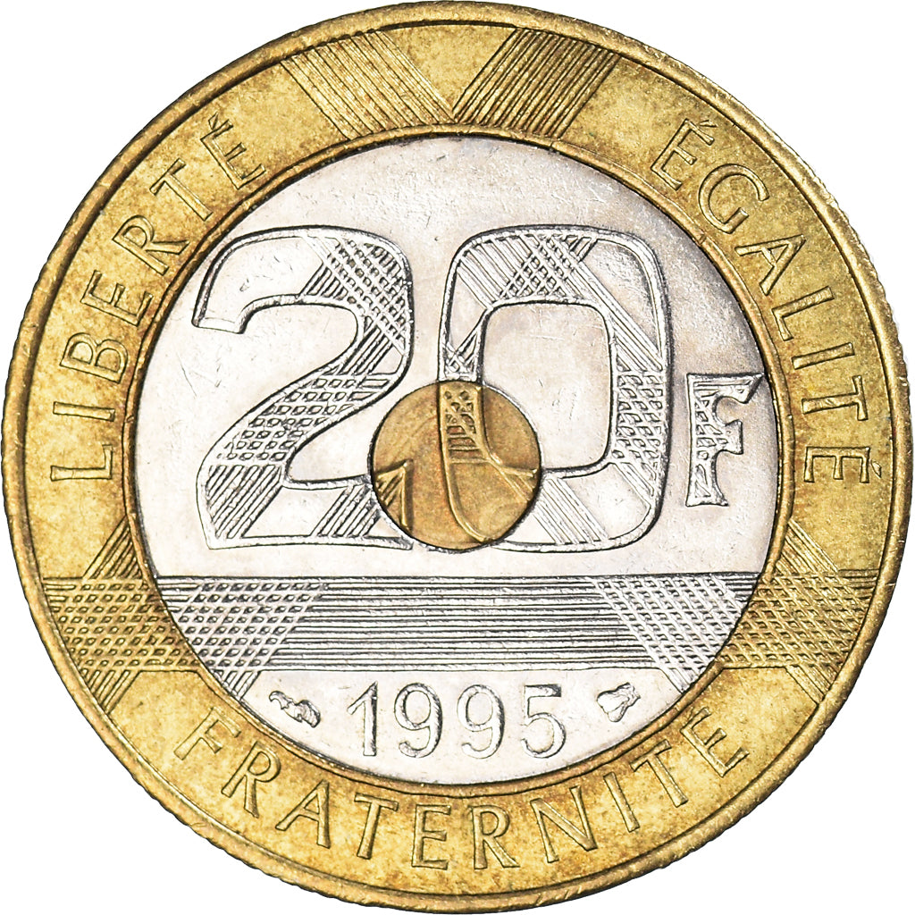 Moeda, França, 20 Francs, 1995