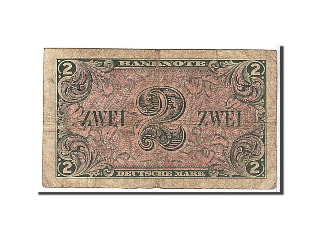 Banknote, GERMANY - FEDERAL REPUBLIC, 2 Deutsche Mark, 1948, KM:3a, VF(20-25)