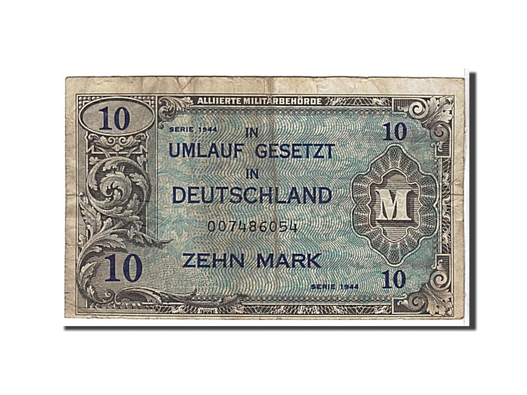 Germany, 10 Mark, 1944, KM #194b, VF(20-25), 007486054