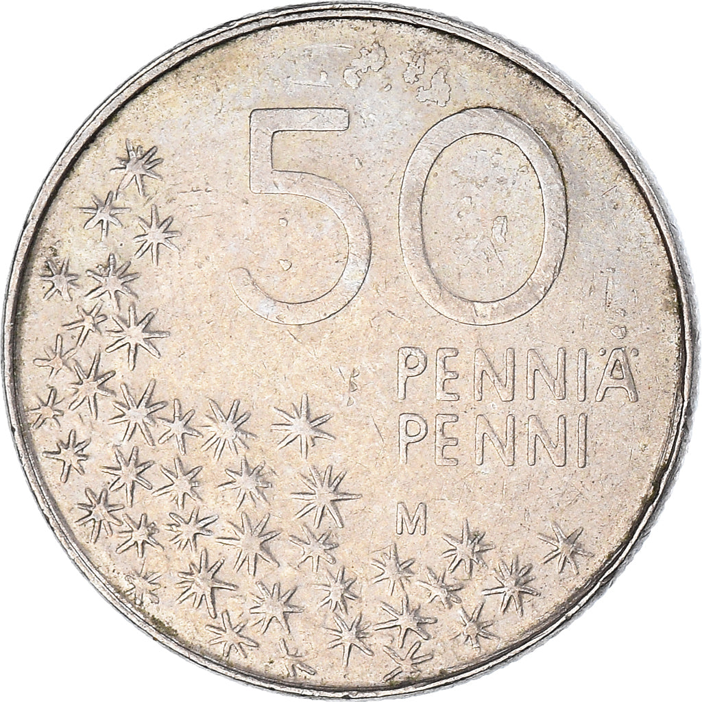 Moneta, Finlandia, 50 Penniä, 1991