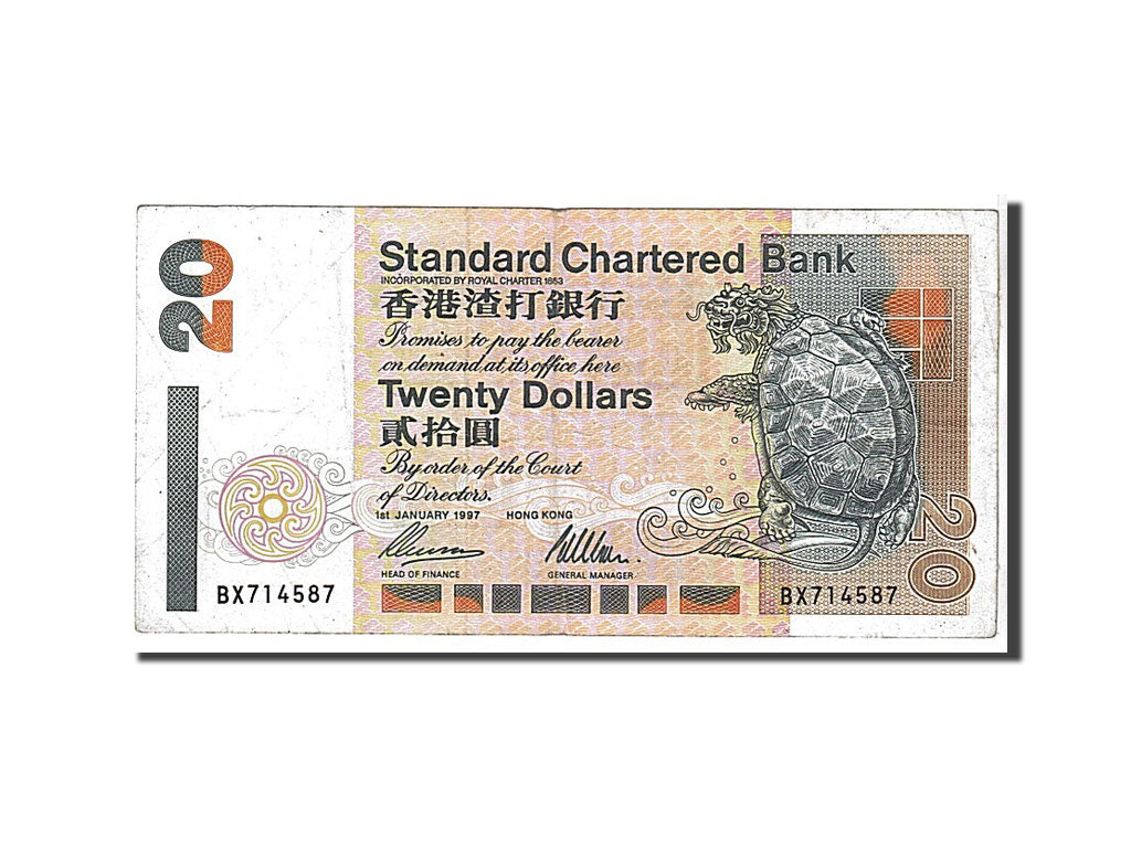 Hong Kong, 20 Dollars, 1997, KM #285b, EF(40-45), BX714587