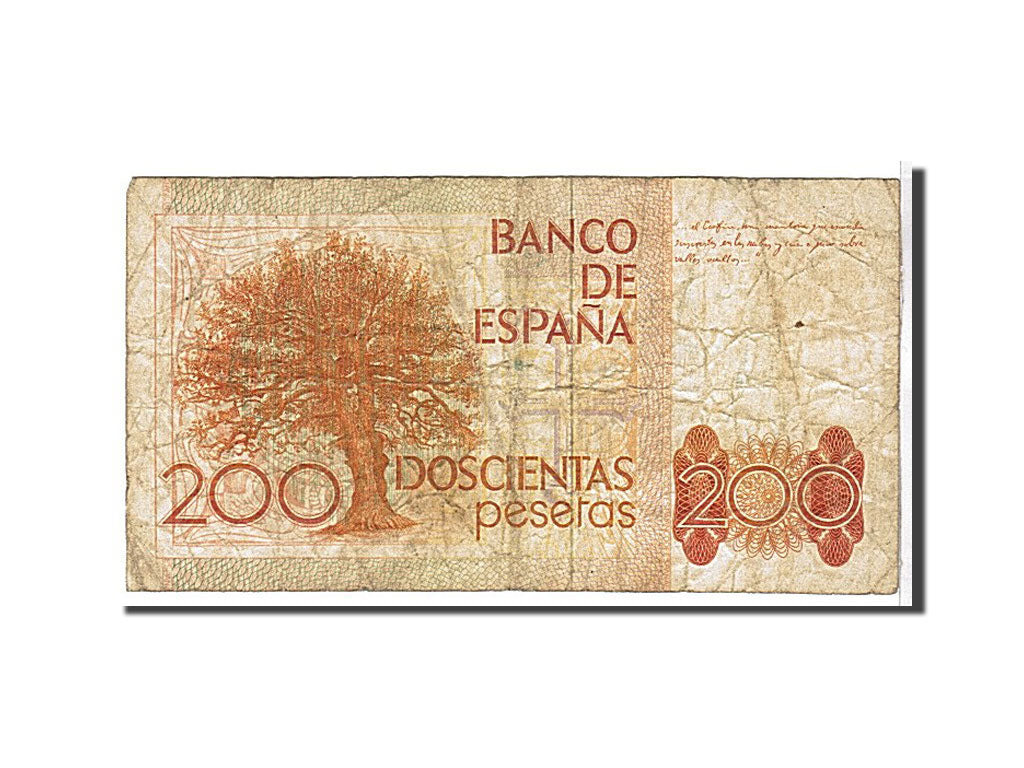 Spain, 200 Pesetas, 1980, KM #156, VG(8-10), C2976543