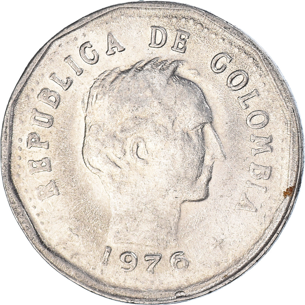 Coin, Colombia, 50 Centavos, 1976