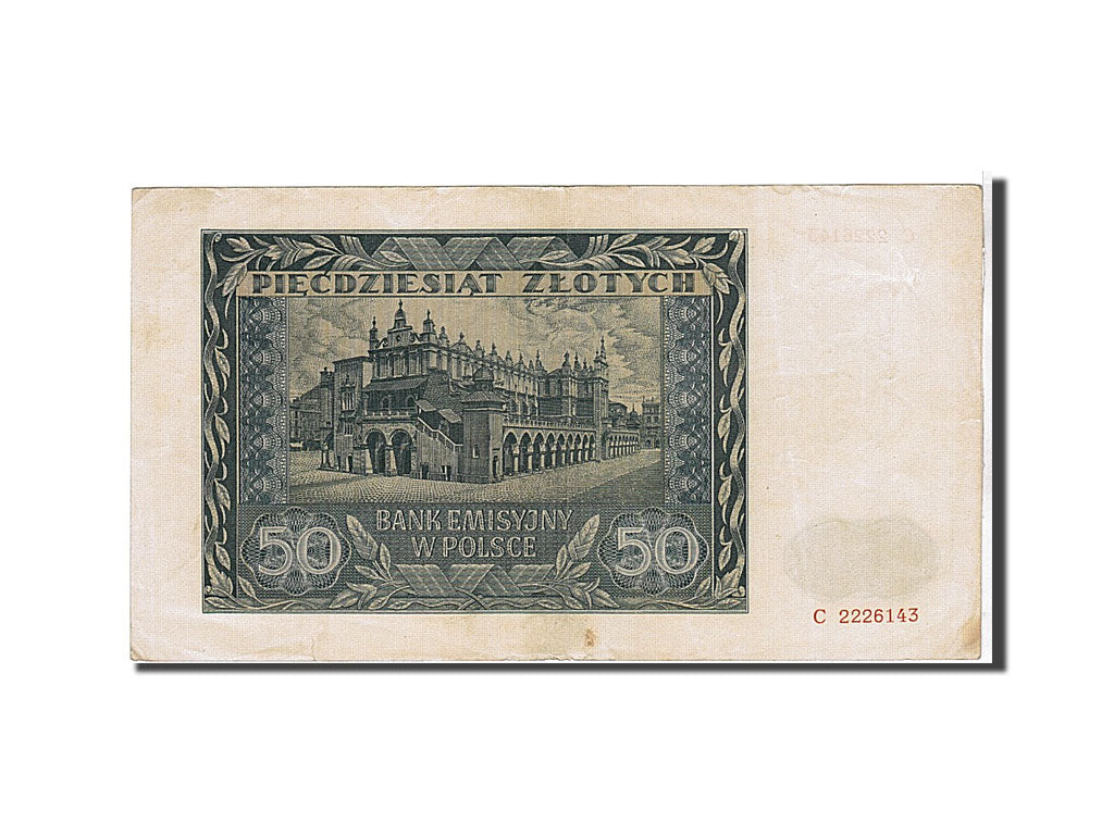 Poland, 50 Zlotych, 1941, KM #102, EF(40-45), C2226143