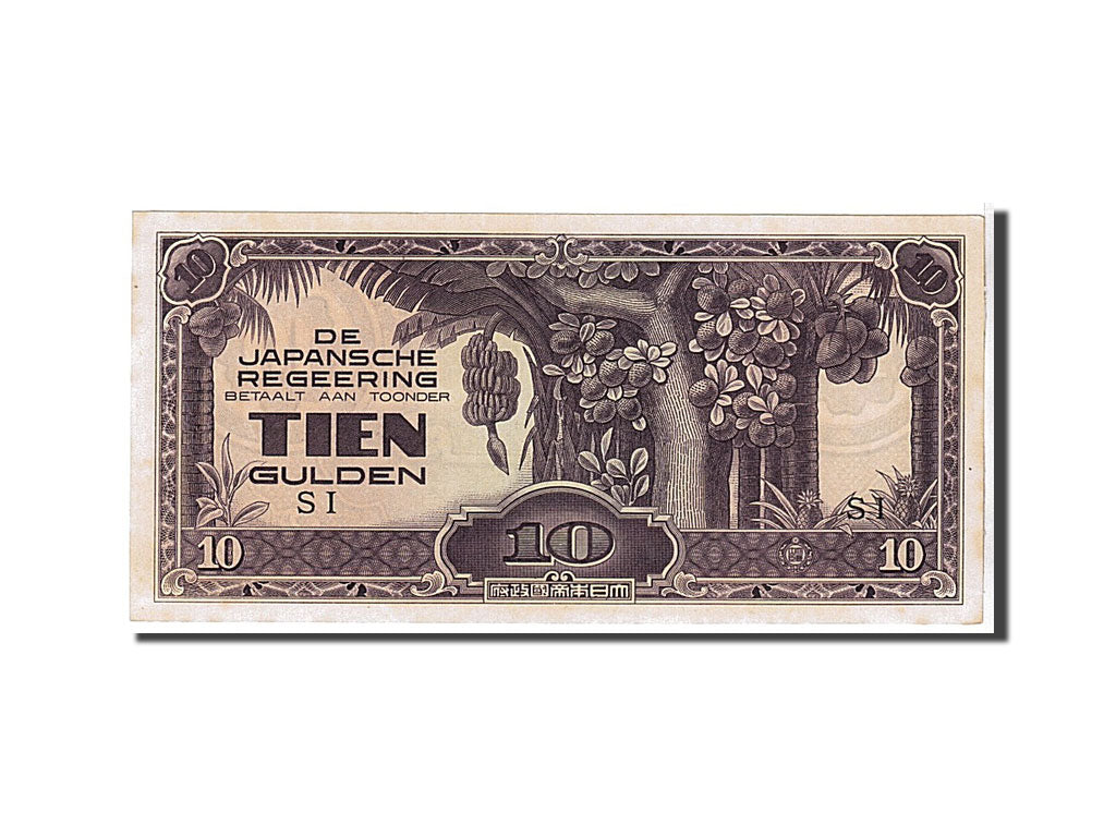 Netherlands Indies, 10 Gulden, 1942, KM #125c, UNC(65-70)