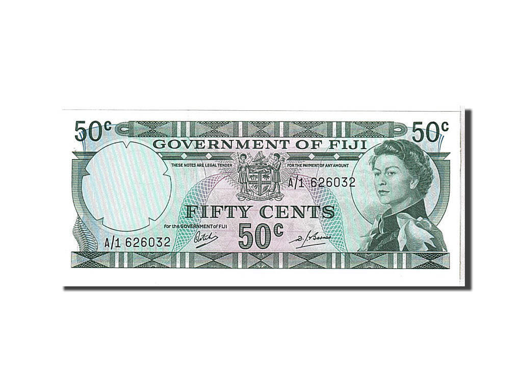 Fiji, 50 Cents, 1969, KM #58a, UNC(65-70), A1626032