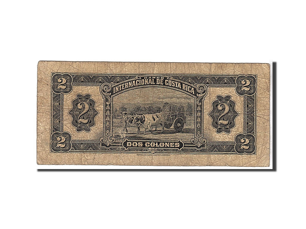 Costa Rica, 2 Colones, 1936, KM #167a, VF(20-25), 872040