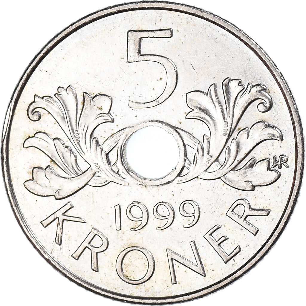 Münze, Norwegen, 5 Kroner, 1999