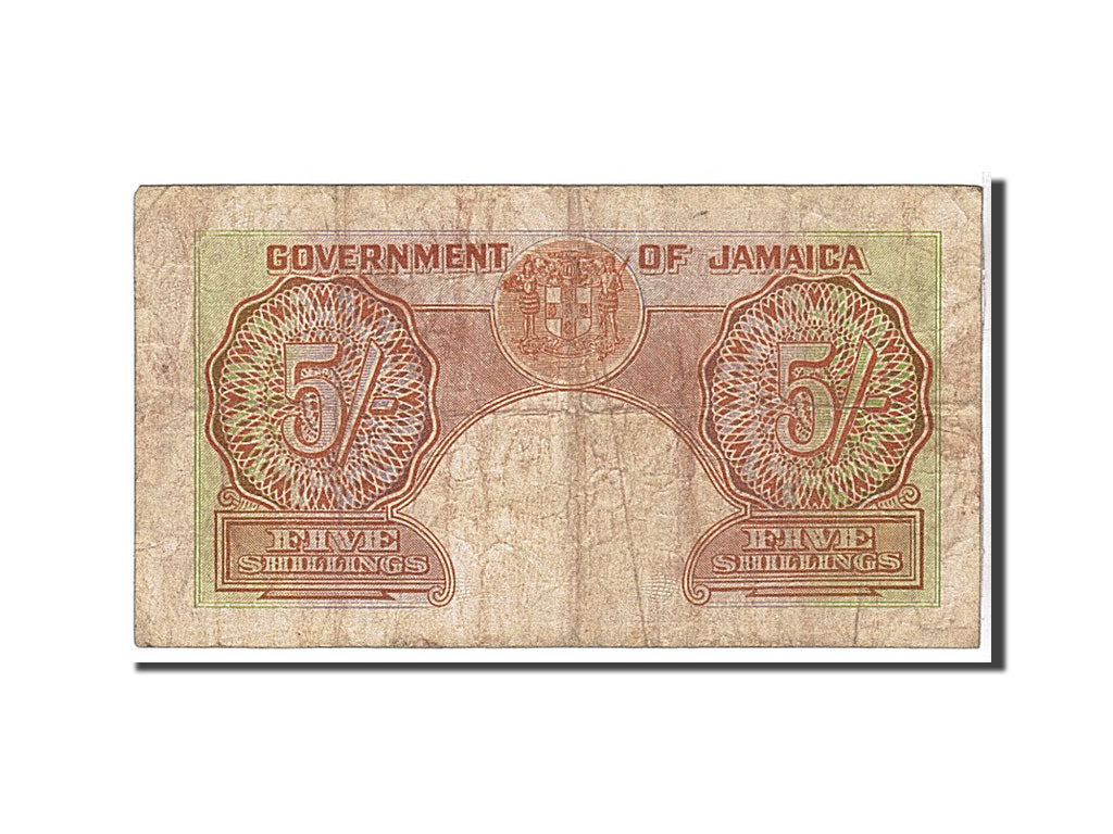 Jamaica, 5 Shillings, 1957, KM #37b, VF(30-35), 2E41433