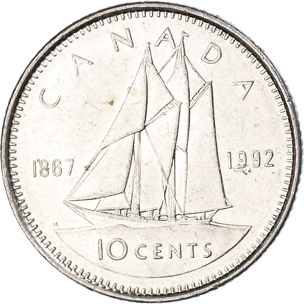 Monnaie, Canada, 10 Cents, 1992