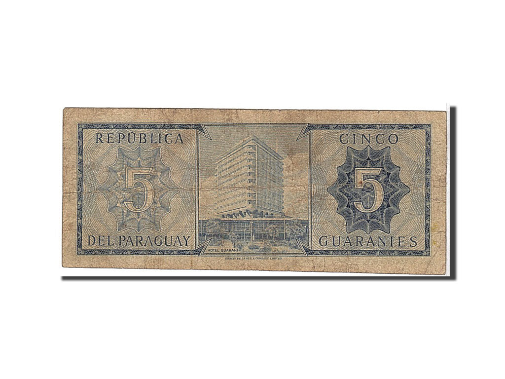 Paraguay, 5 Guaraníes, 1952, KM #186c, EF(40-45), A2744229