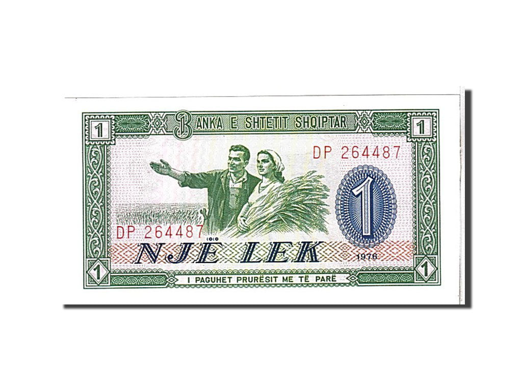 Albania, 1 Lek, 1976, KM #40a, UNC(65-70), DP264487