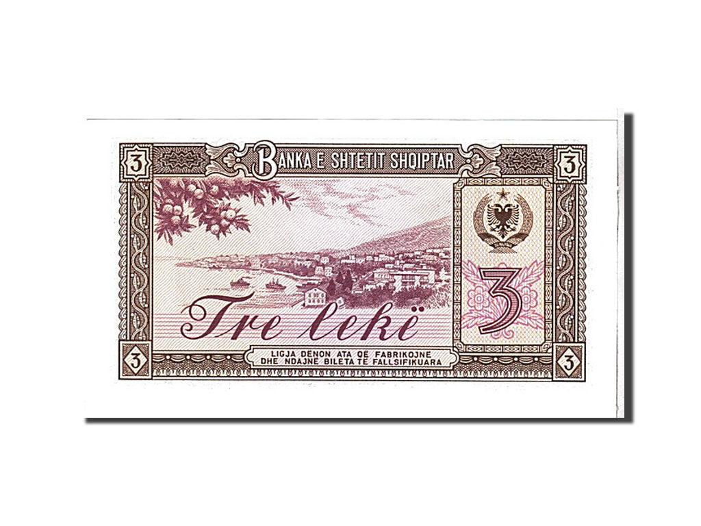 Albania, 3 Lekë, 1976, KM #41a, UNC(65-70), BA417887