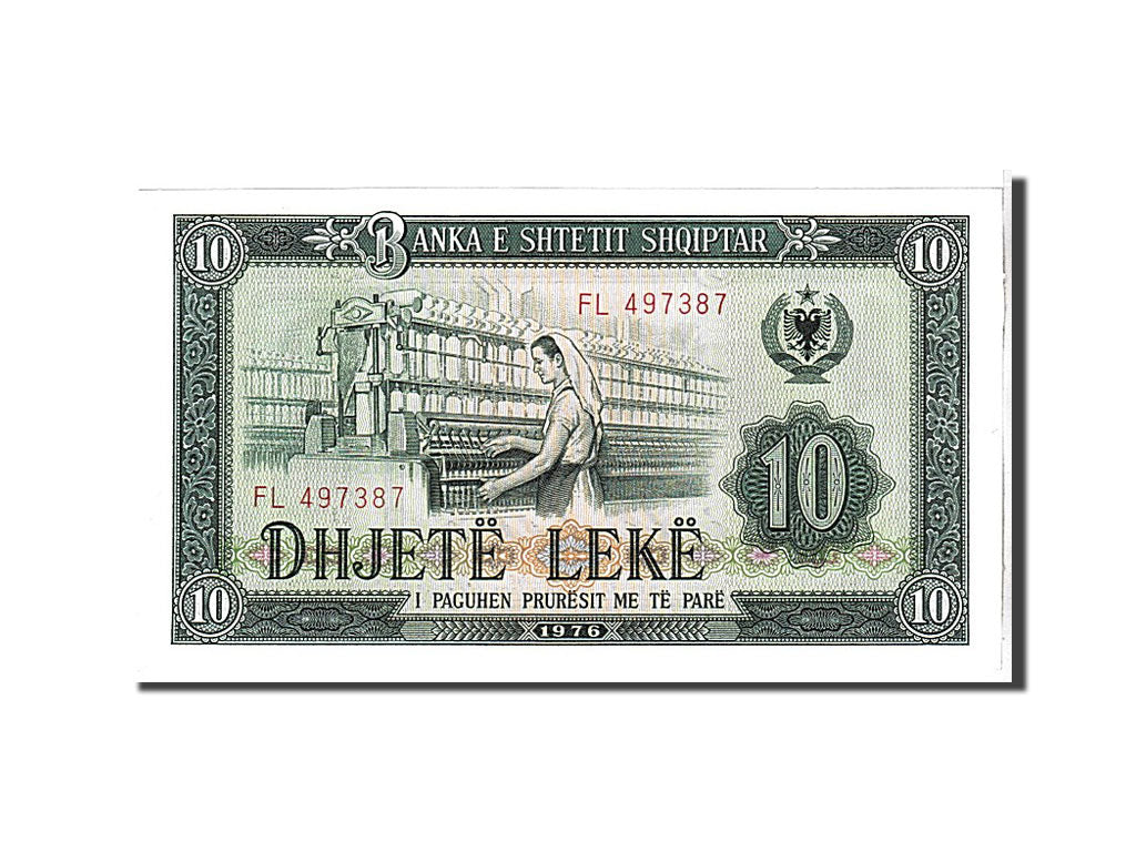Banknote, Albania, 10 Lekë, 1976, KM:43a, UNC(65-70)