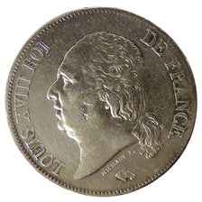 FRANCE, Louis XVIII, 5 Francs, 1822, Paris, KM #711.1, EF(40-45), Silver,...