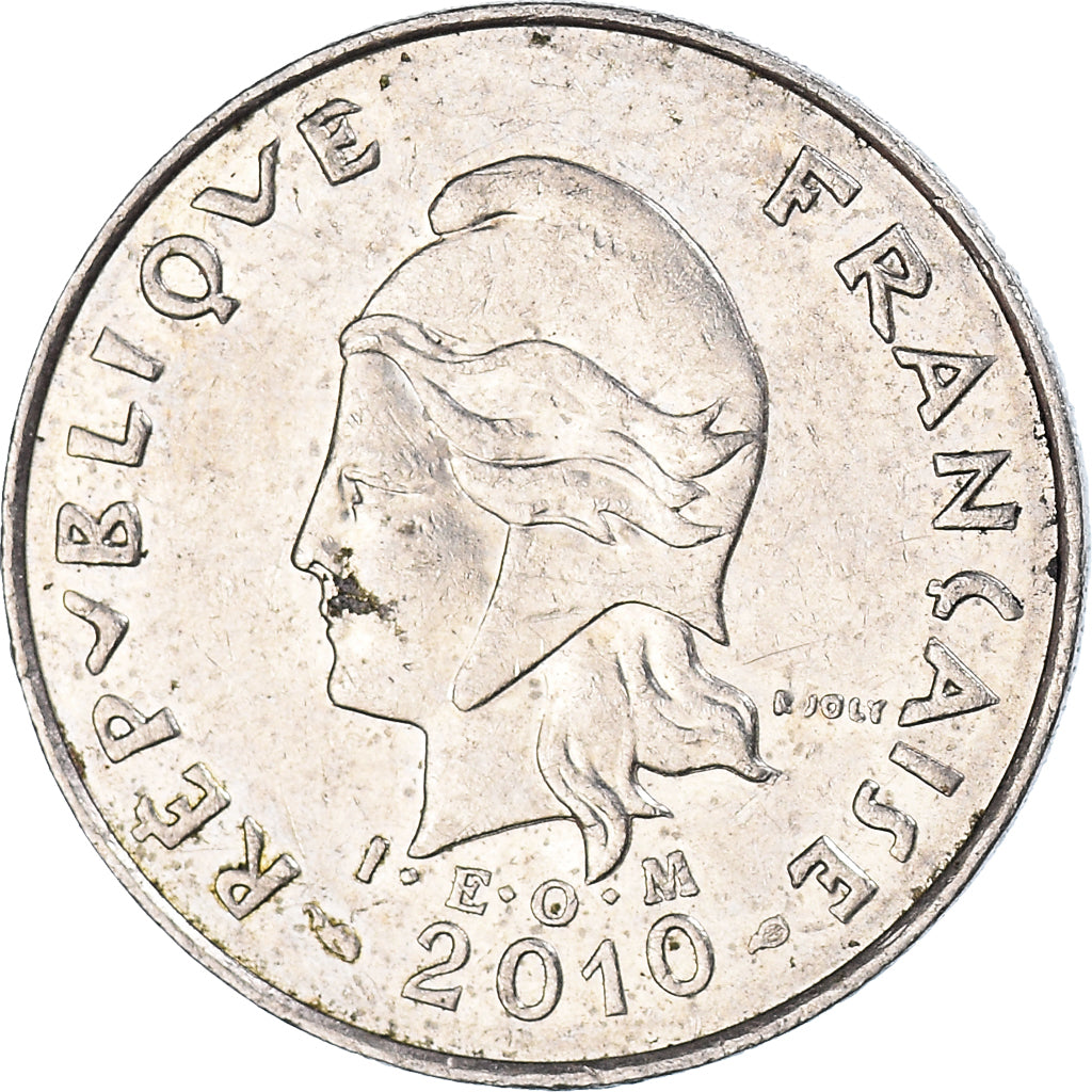 Moneta, Nuova Caledonia, 10 Francs, 2010