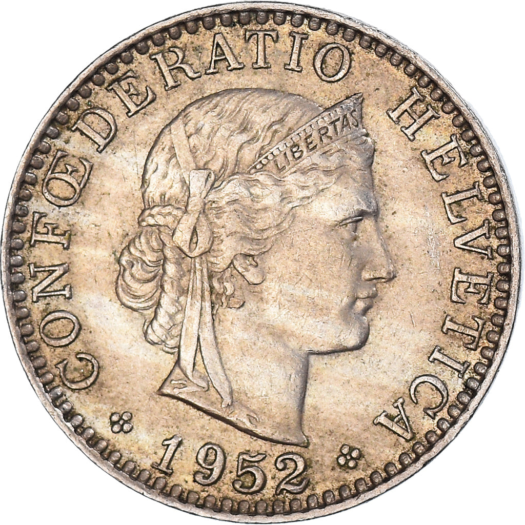 Moeda, Suíça, 20 Rappen, 1952
