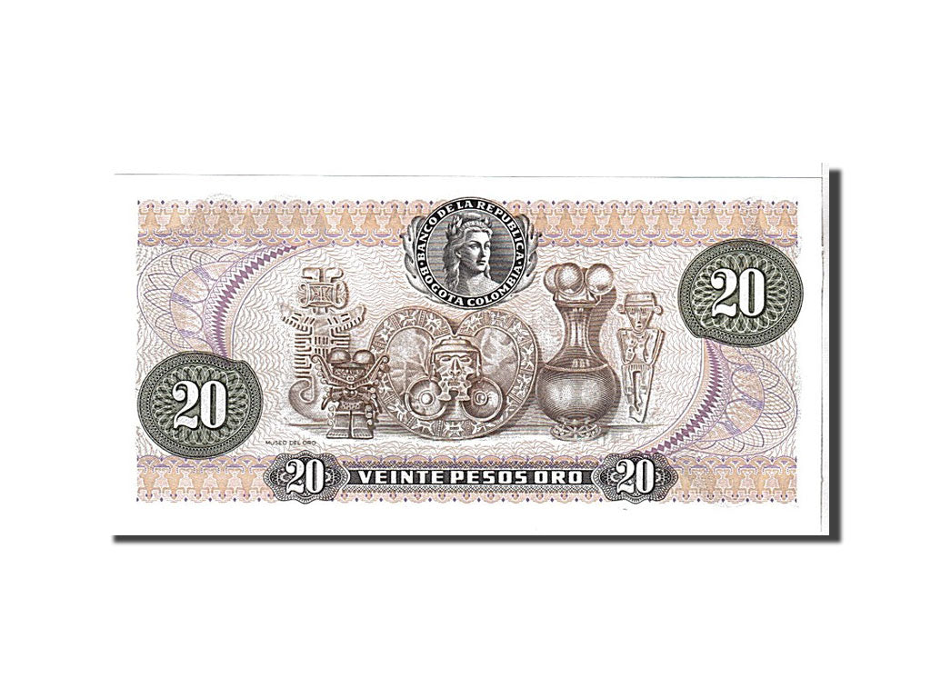 Banknote, Colombia, 20 Pesos Oro, 1983, KM:409d, UNC(65-70)