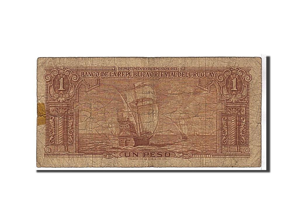 Uruguay, 1 Peso, 1939, KM #35a, VF(20-25), 01141066