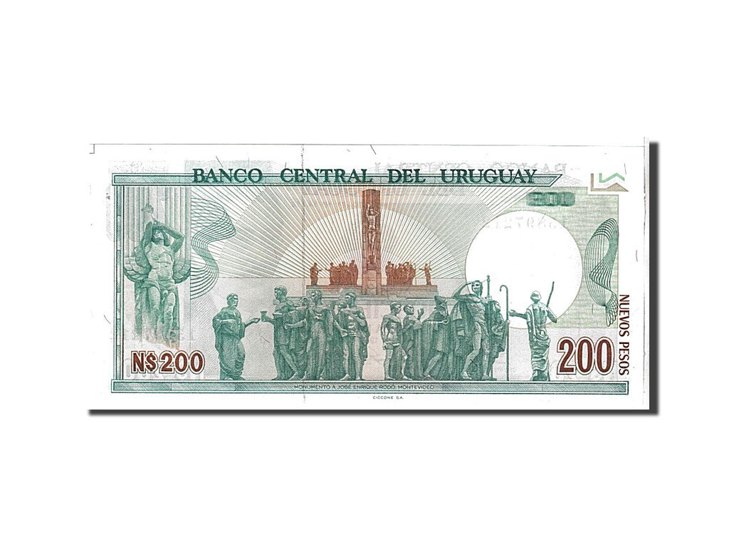 Banknote, Uruguay, 200 Nuevos Pesos, 1986, KM:66a, UNC(65-70)
