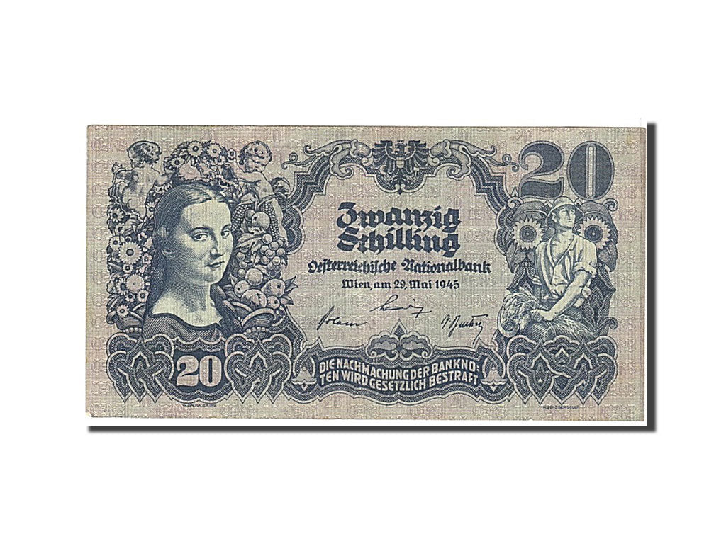 Austria, 20 Schilling, 1945, KM #116, AU(55-58)