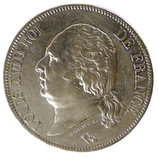 FRANCE, Louis XVIII, 5 Francs, 1822, Paris, KM #711.1, EF(40-45), Silver,...