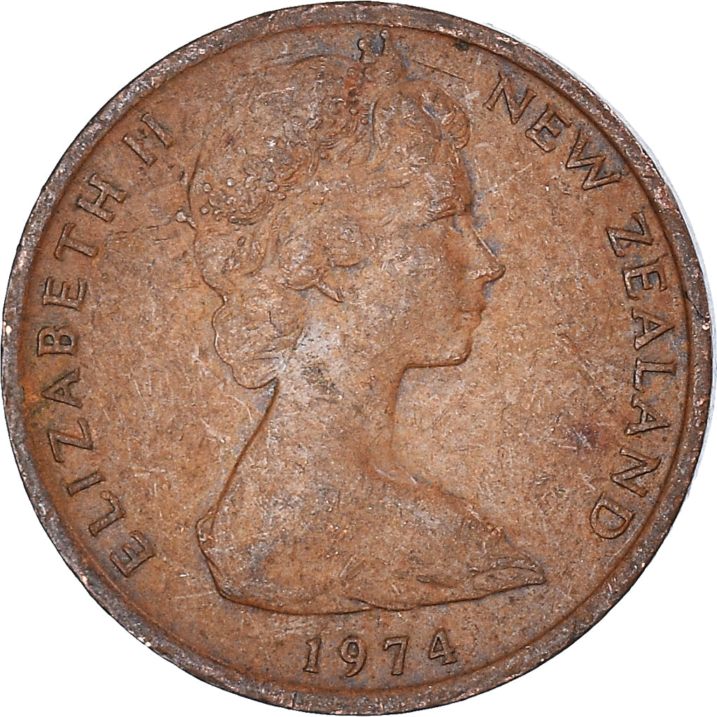 Coin, New Zealand, Cent, 1974