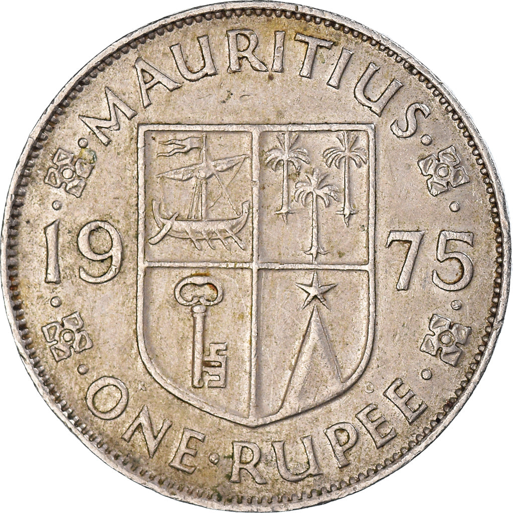 Moneta, Mauritius, Rupee, 1975