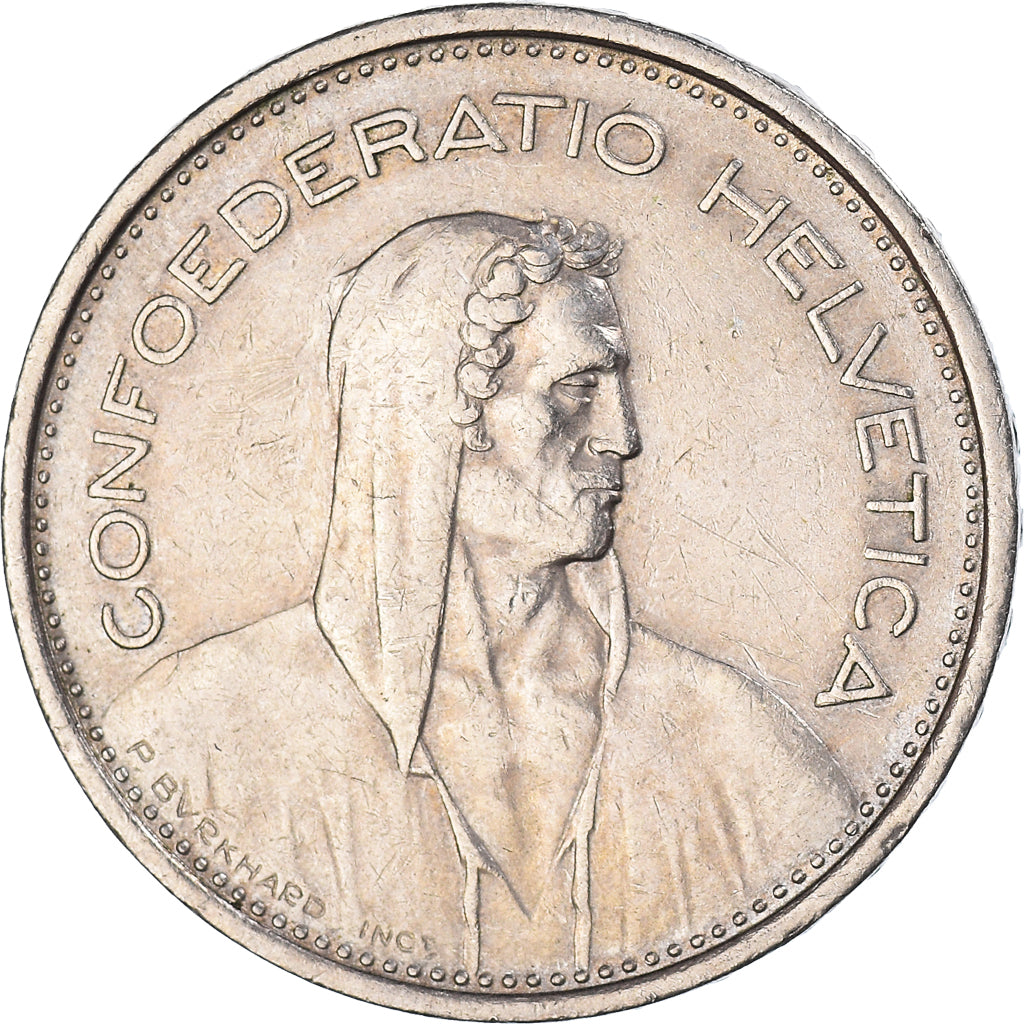 Moneda, Suiza, 5 Francs, 1968