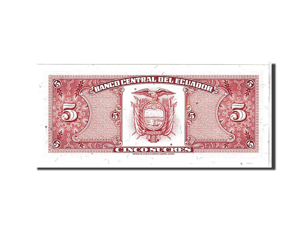 Banknote, Ecuador, 5 Sucres, 1988, UNC(65-70)