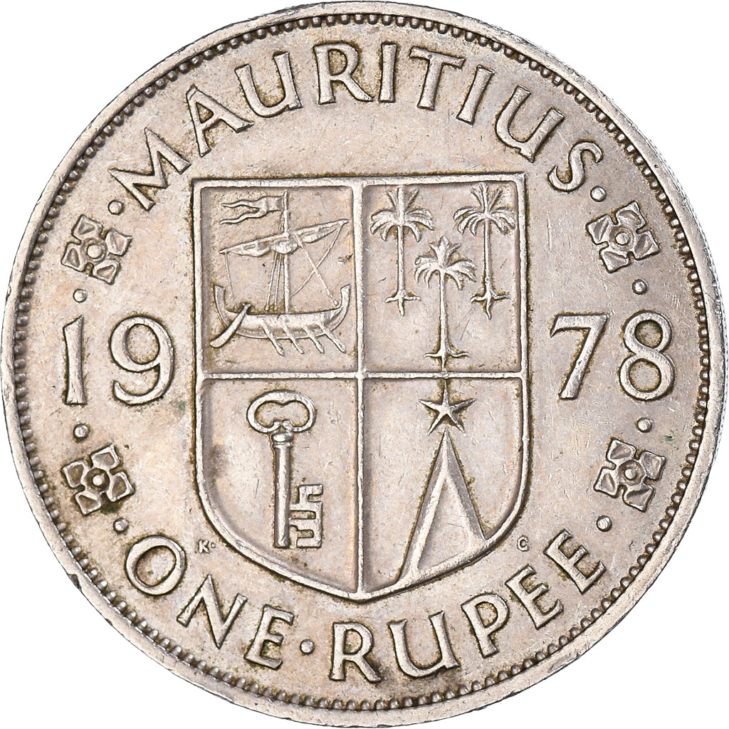 Moneta, Mauritius, Rupee, 1978