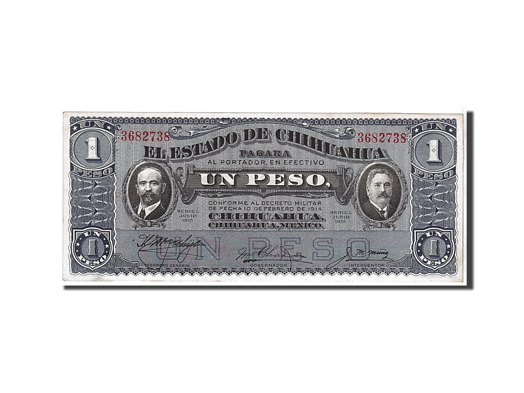 Banknote, Mexico - Revolutionary, 1 Peso, 1915, KM:S530e, UNC(63)