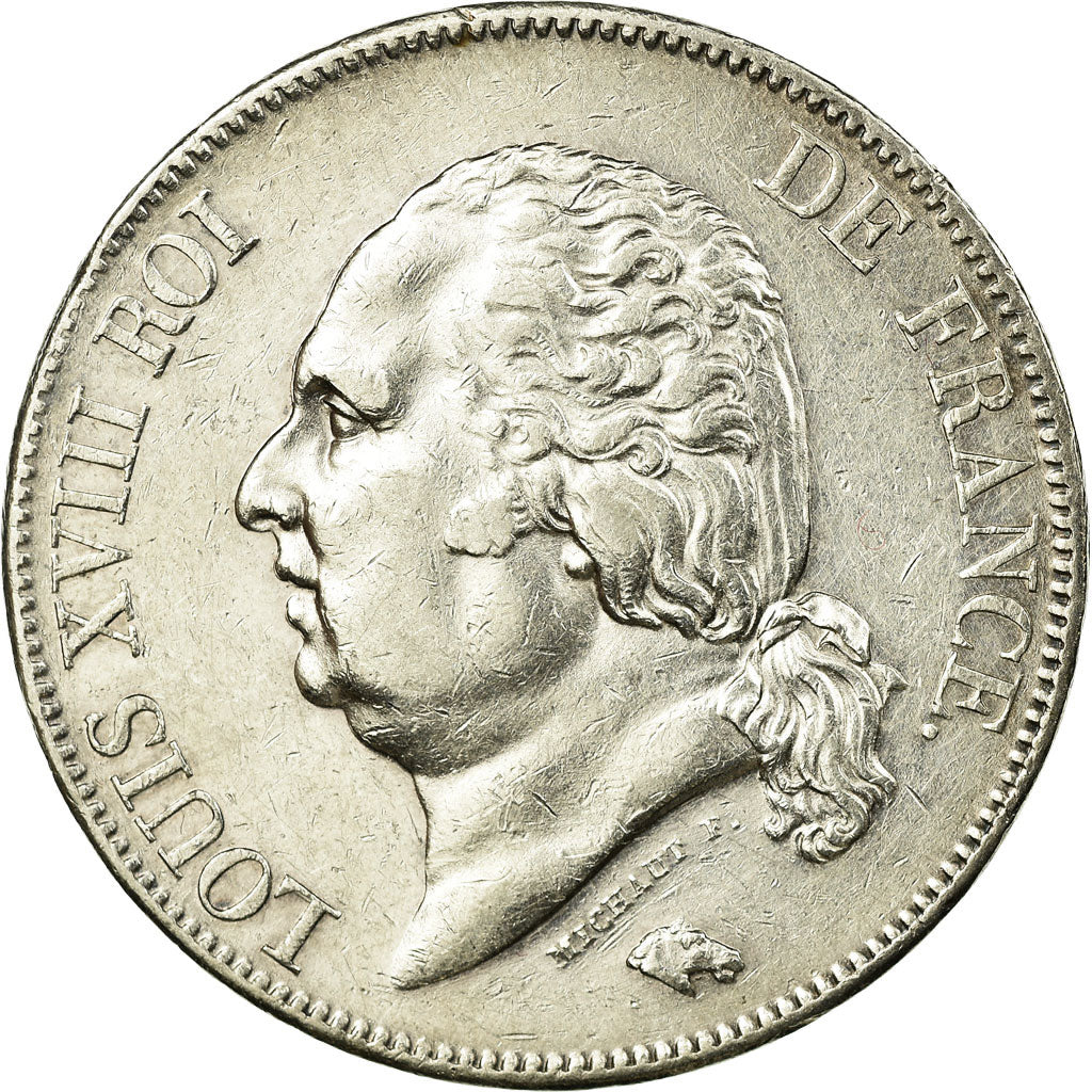 Monnaie, France, Louis XVIII, Louis XVIII, 5 Francs, 1823, Paris, TTB+, Argent