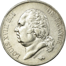 Monnaie, France, Louis XVIII, Louis XVIII, 5 Francs, 1823, Paris, TTB+, Argent