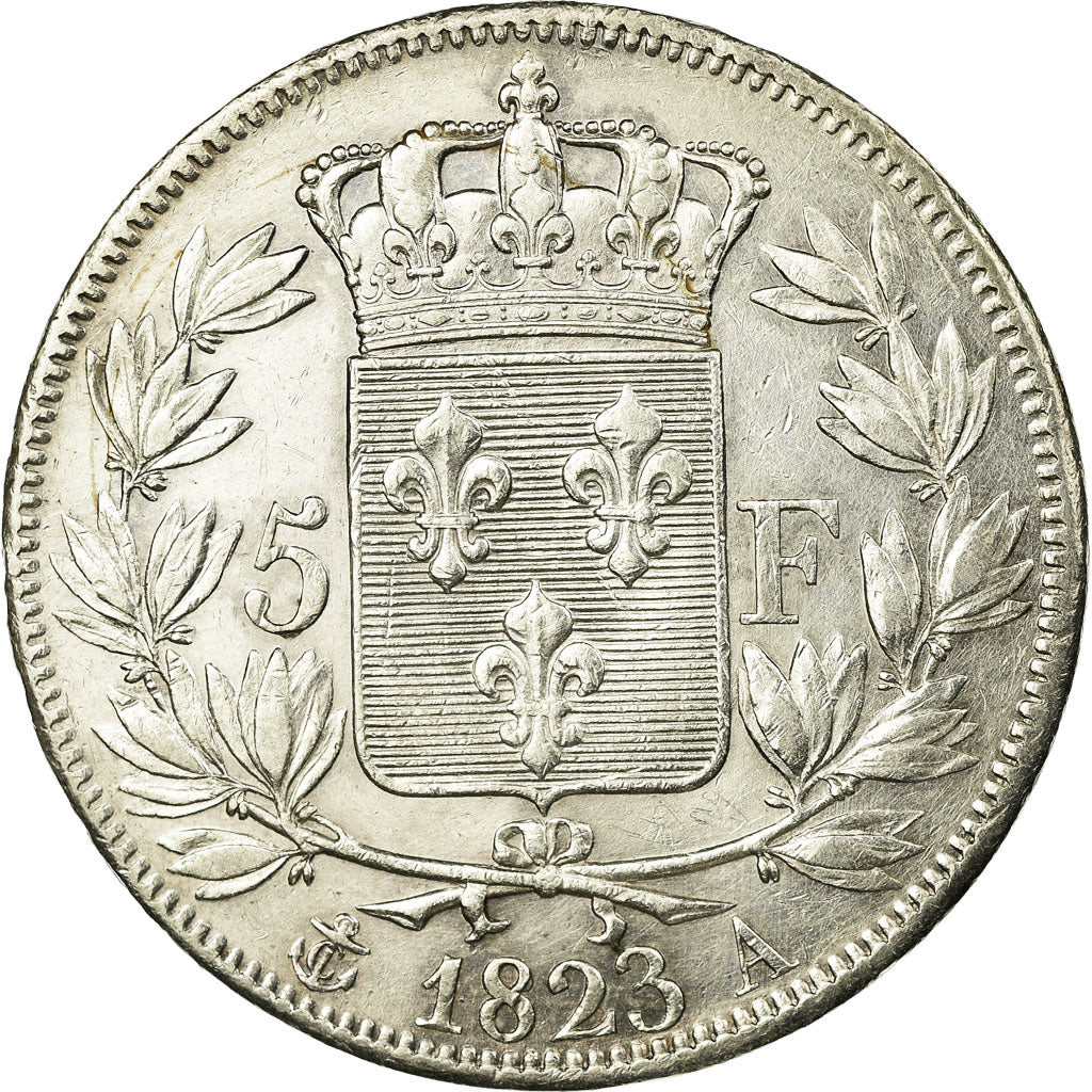 Monnaie, France, Louis XVIII, Louis XVIII, 5 Francs, 1823, Paris, TTB+, Argent
