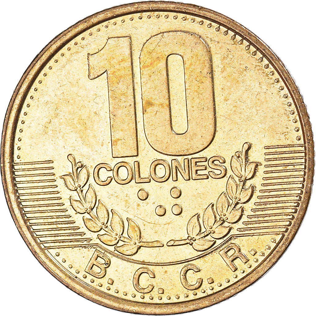 Coin, Costa Rica, 10 Colones, 1995