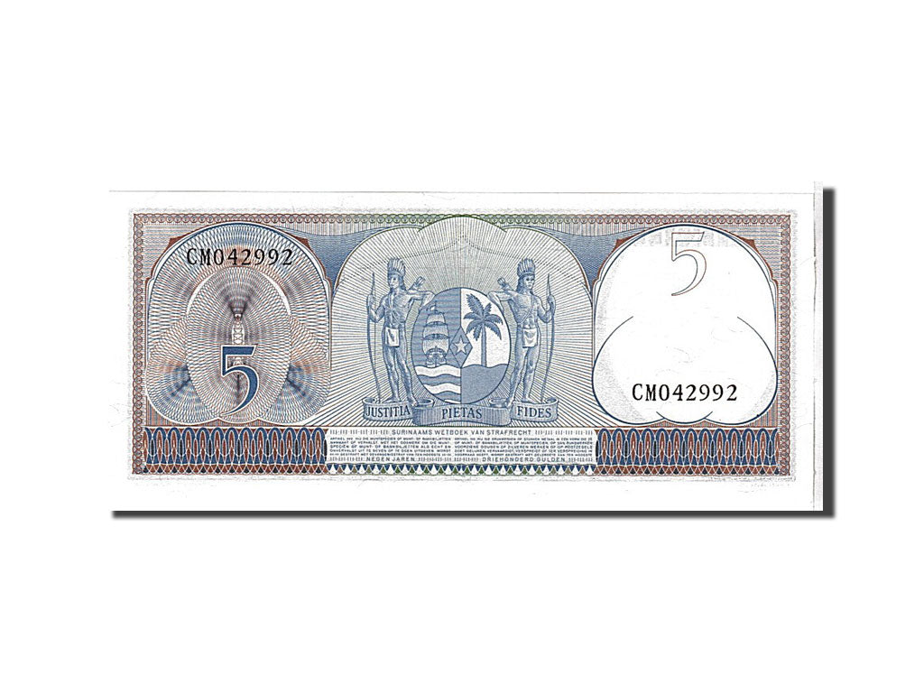 Banknote, Suriname, 5 Gulden, 1963, KM:120b, UNC(65-70)