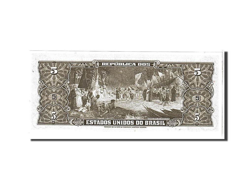 Banknote, Brazil, 5 Cruzeiros, 1962, KM:176a, UNC(65-70)