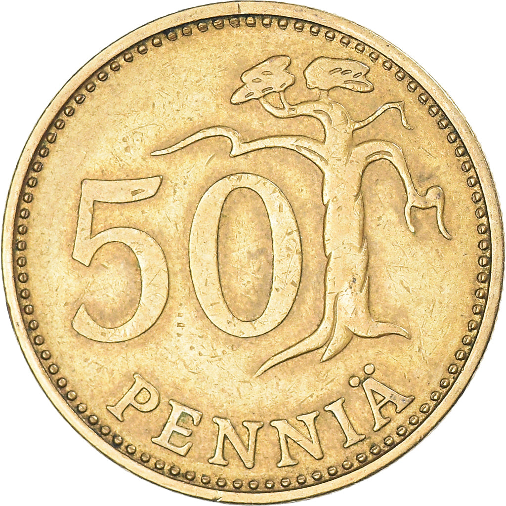 Moneda, Finlandia, 50 Penniä, 1972
