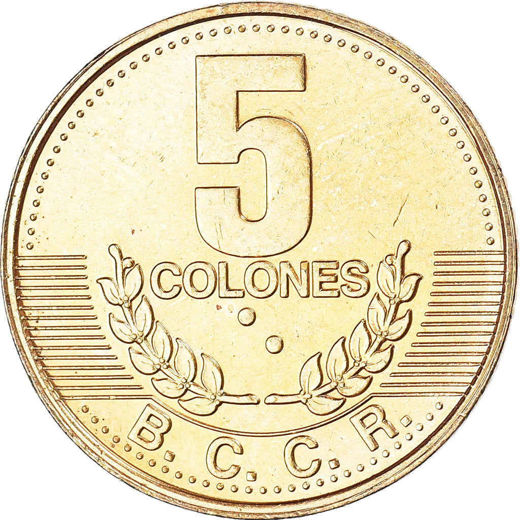 Coin, Costa Rica, 5 Colones, 1995