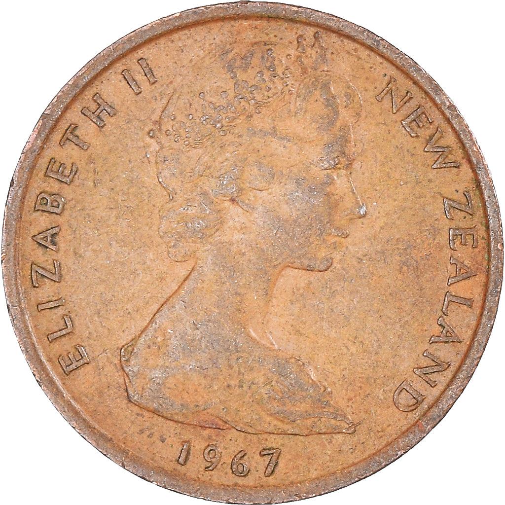 Coin, New Zealand, Cent, 1967
