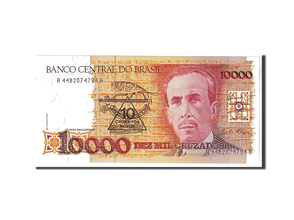 Banknote, Brazil, 10,000 Cruzeiros, 1993, KM:233c, UNC(65-70)