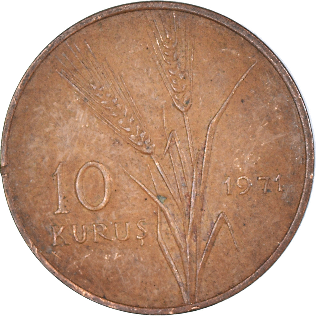 Monnaie, Turquie, 10 Kurus, 1971