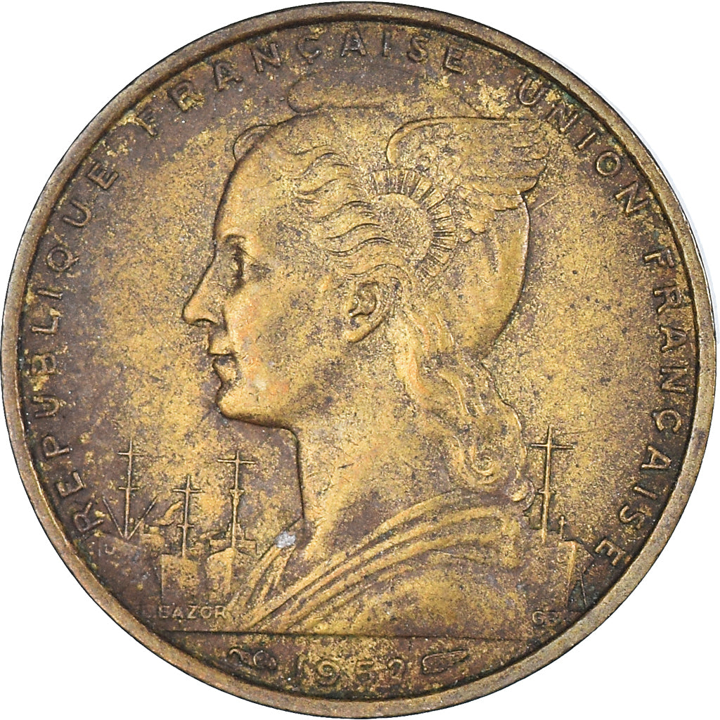 C&ocirc;te Fran&ccedil;aise des Somalis, 20 Francs, 1952