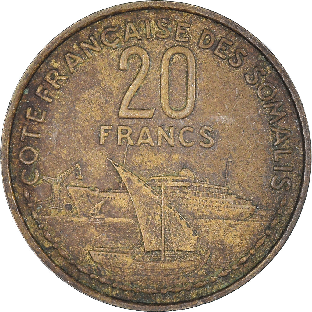 C&ocirc;te Fran&ccedil;aise des Somalis, 20 Francs, 1952
