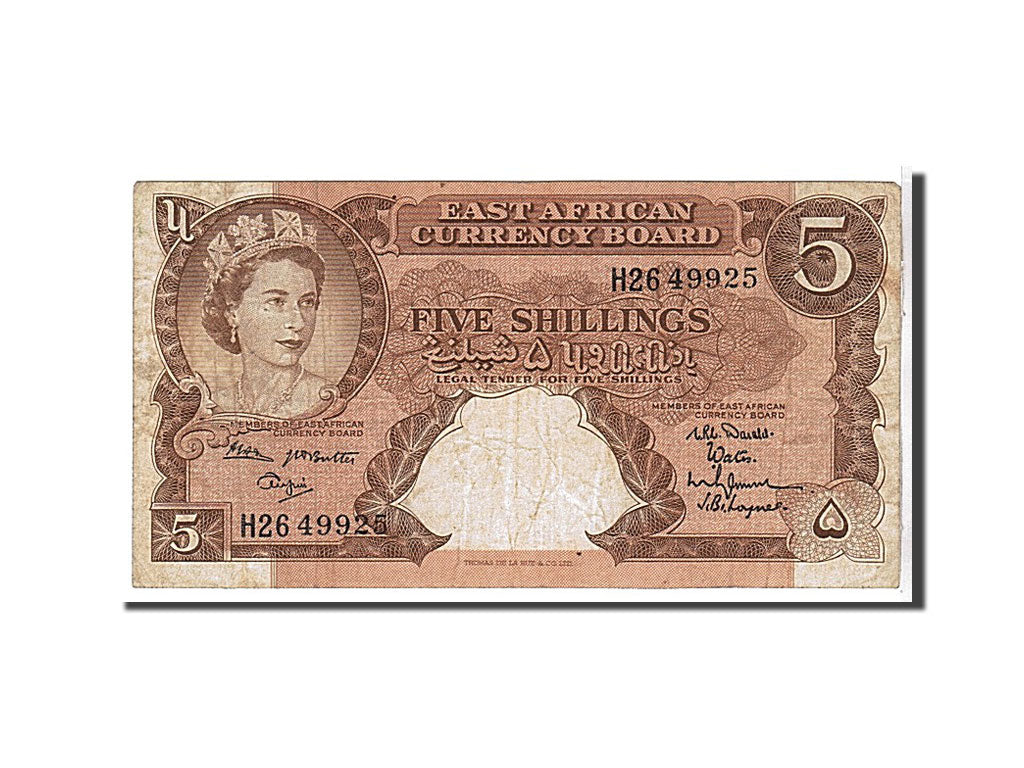 East Africa, 5 Shillings, 1961, KM #41a, EF(40-45), H2649925