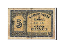 Morocco, 5 Francs, 1943, KM #24, EF(40-45), 8601393